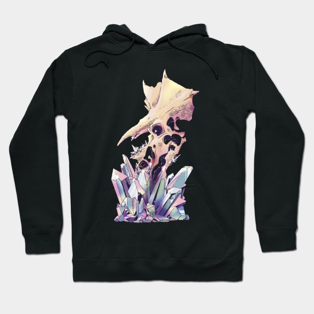 Triceratops Crystals Hoodie by Explosivo